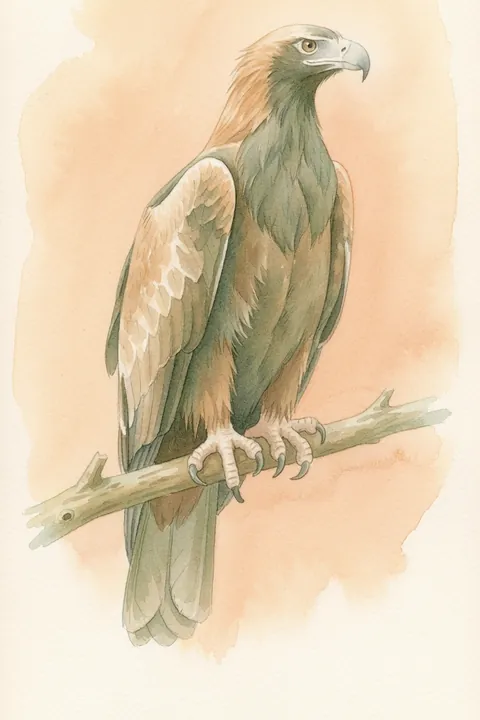 Wedge Tailed Eagle Print: watercolour-style australian Bird of Prey Wall Art